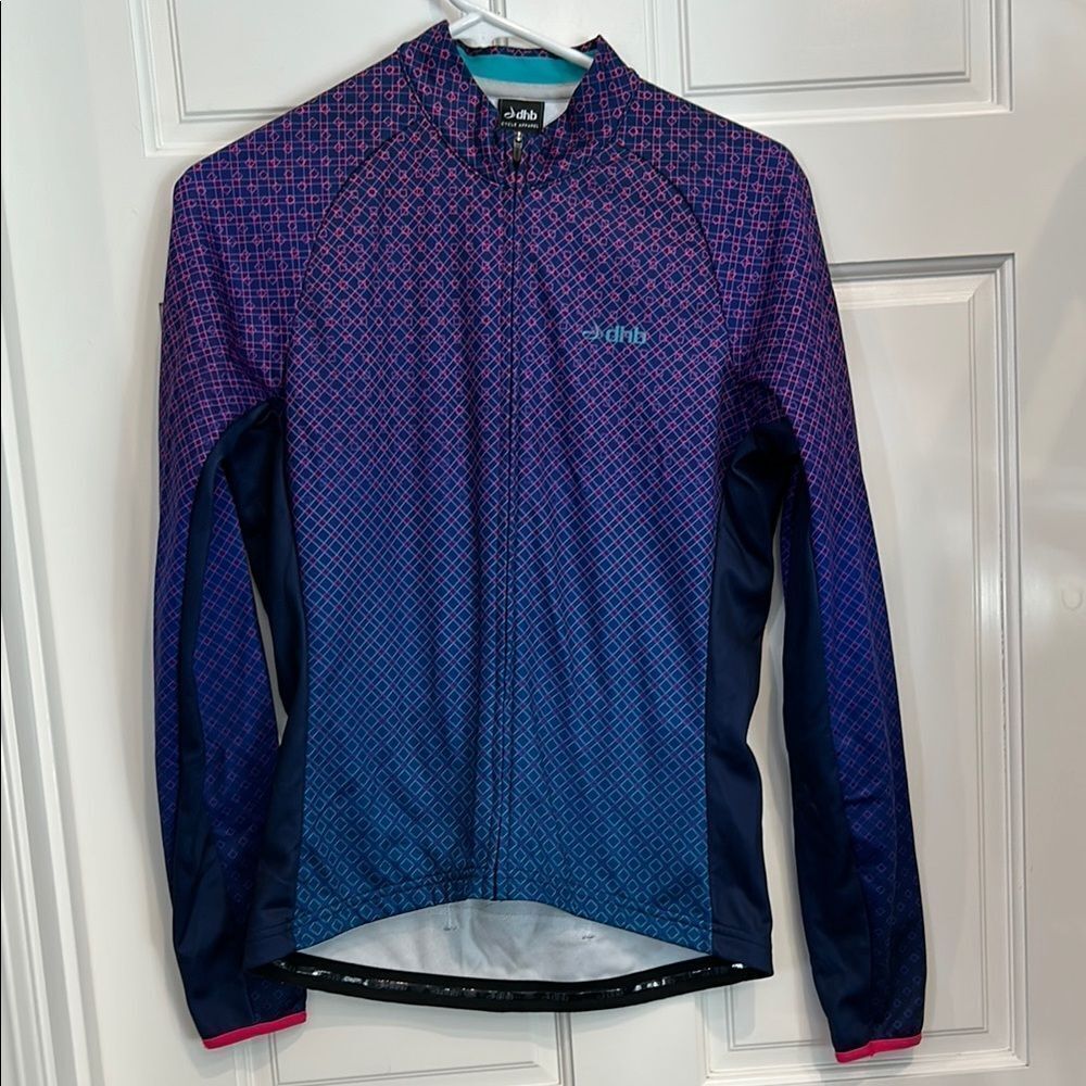 Dhb Women's Purple and Blue Cycling Jacket size 12
